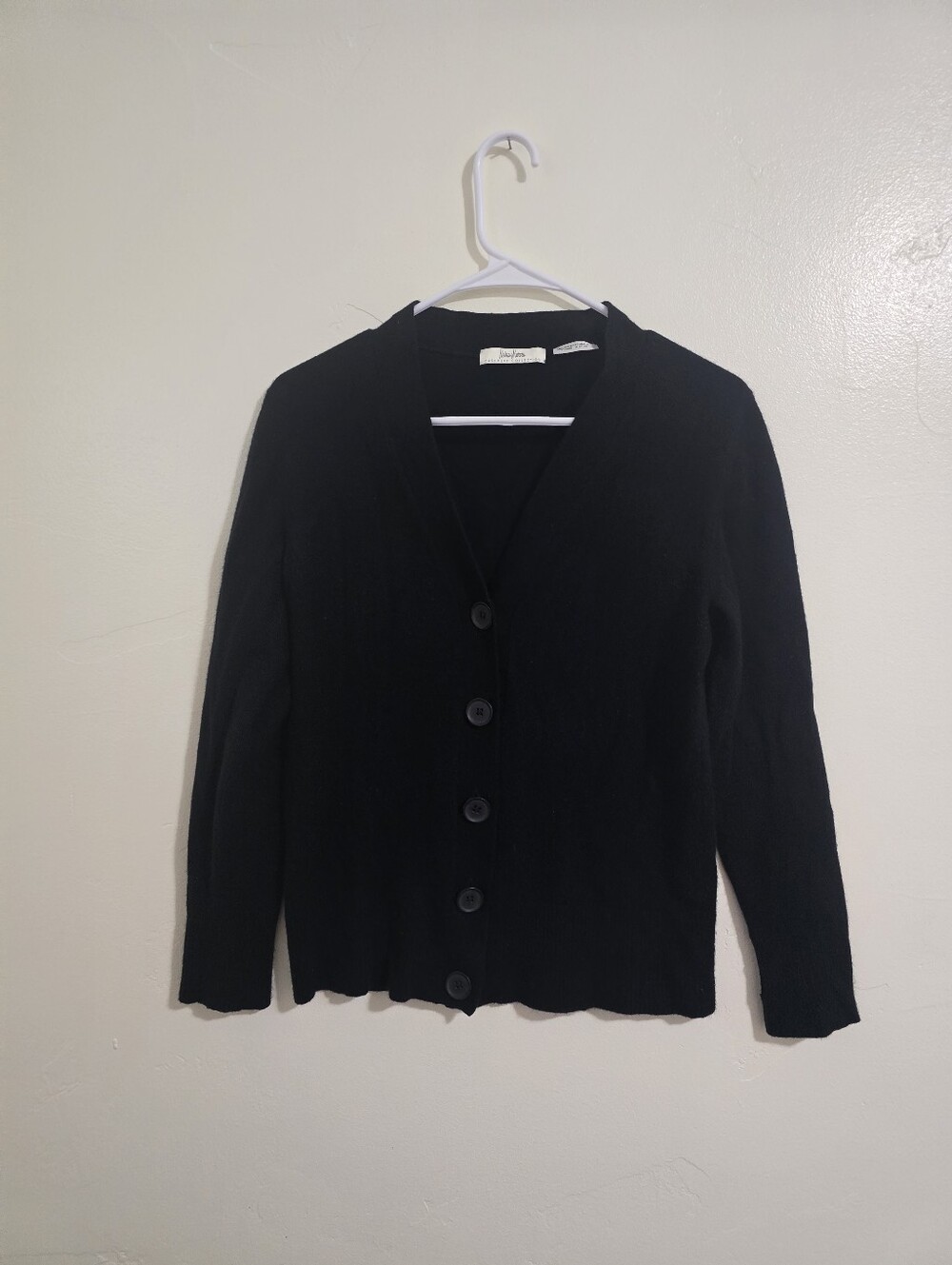 Neiman Marcus 100% Cashmere Cardigan Sweater Black Women's Size Medium